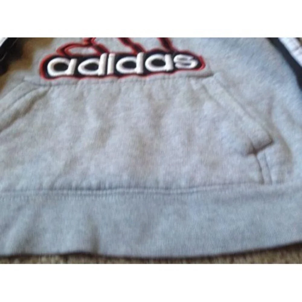 Adidas Boys Athletic Hoodie Sweatshirt Pullover Size 5 Multi-Color